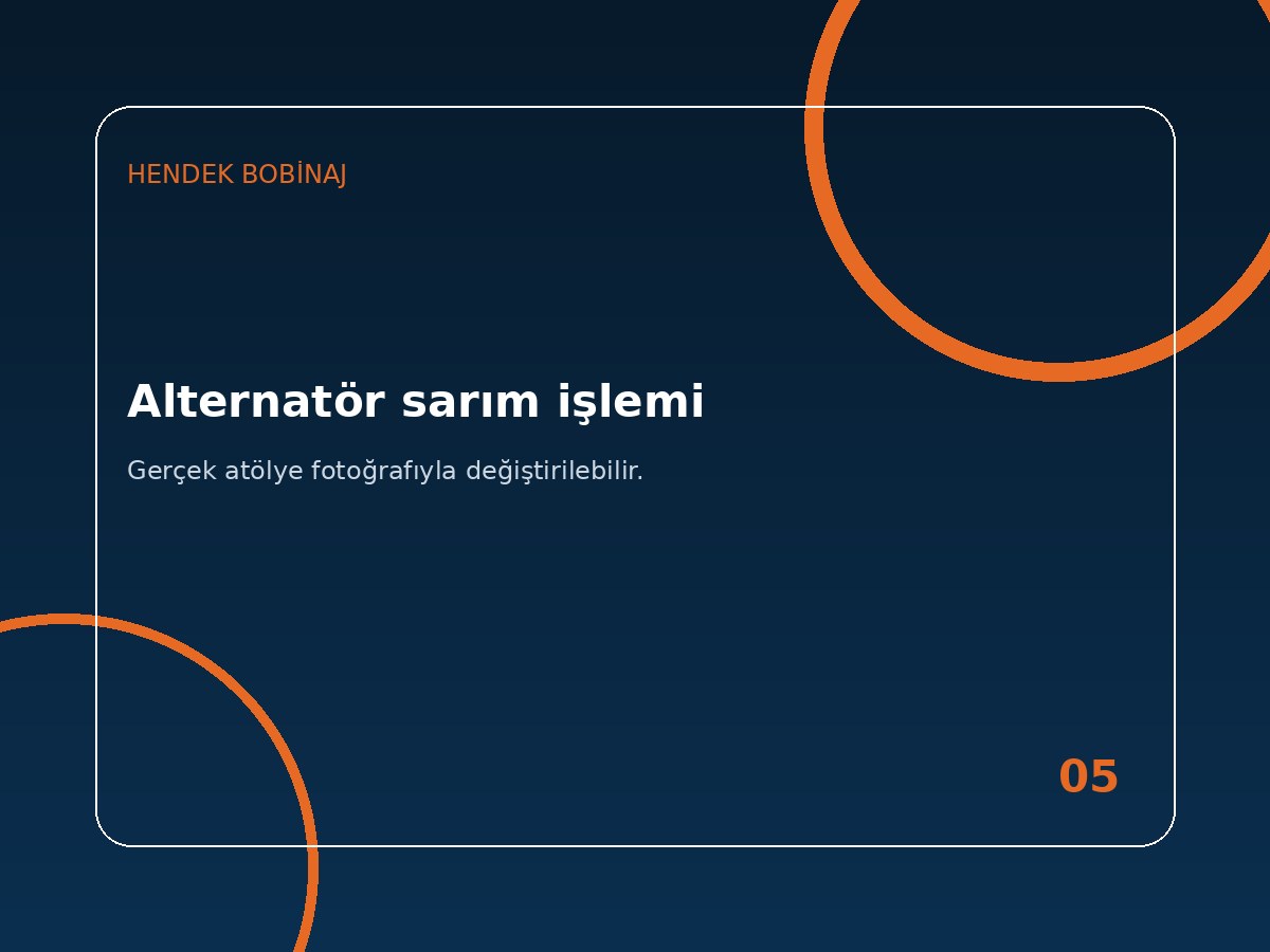 Alternatör sarım işlemi