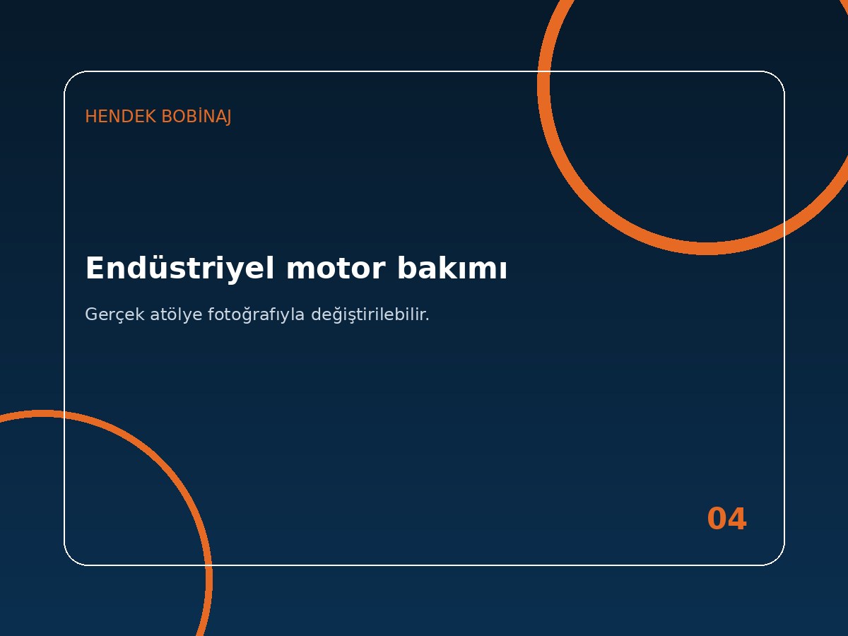 Endüstriyel motor bakımı