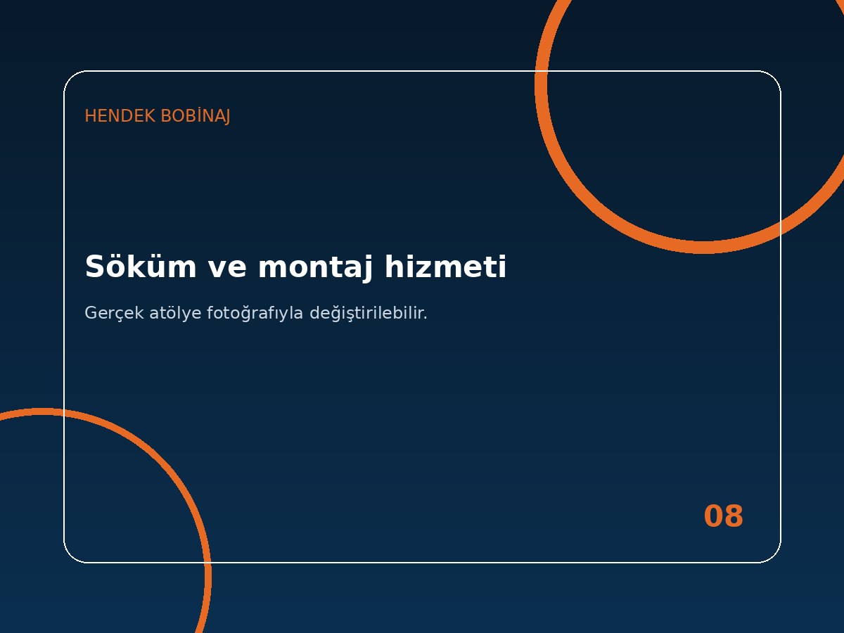 Söküm ve montaj hizmeti